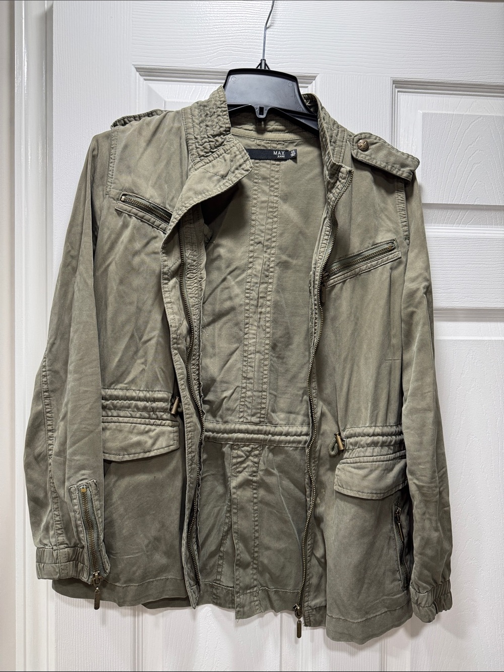 Max Jeans Olive Green Utility Jacket - SUPER POPULAR RIGHT NOW